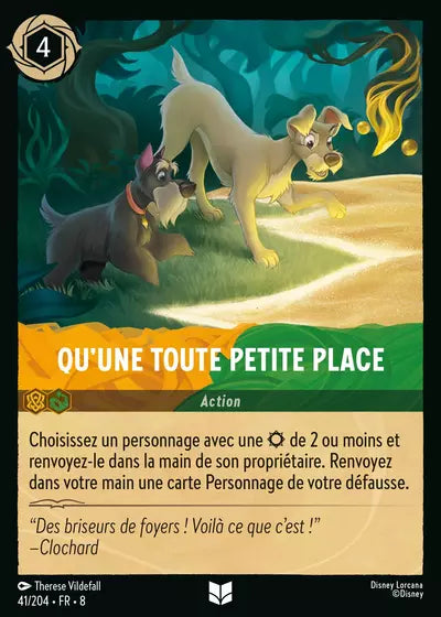 Carte Lorcana - Disney Qu'une toute petite place 041/204 Peu Commune Therese Vildefall Chapitre 08 Le Règne de Jafar ROJ Neuf FR LorenZone