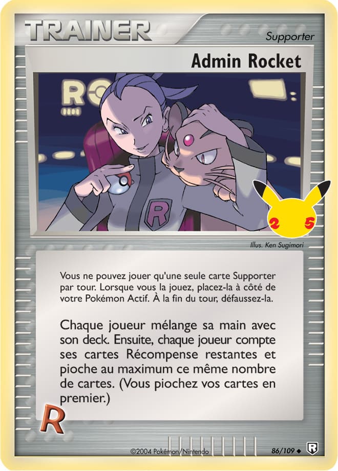 Carte Pokémon Admin Rocket 042/025 086/109 CEL Célébrations 25 ans EB07_5 Neuf FR LorenZone