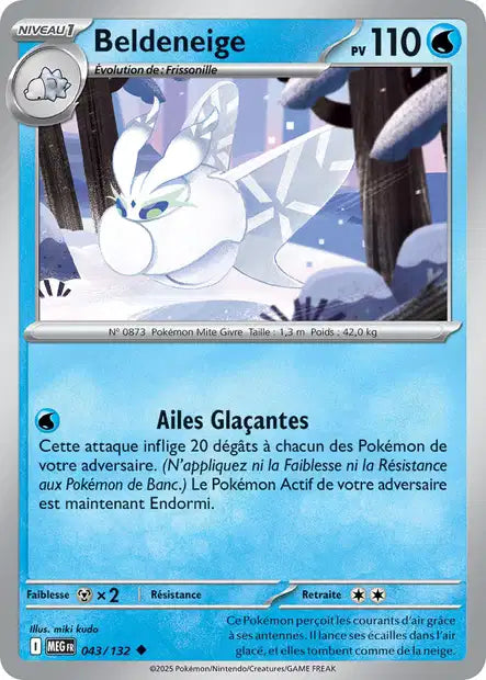 Carte Pokémon Beldeneige 043/132 MEG Méga-Évolution ME01 Neuf FR LorenZone