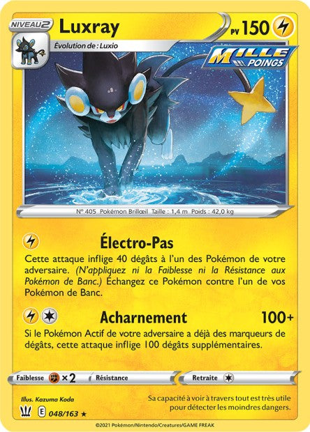 Carte Pokémon Luxray 048/163 SWSH5 Styles de Combat EB05 Neuf FR LorenZone