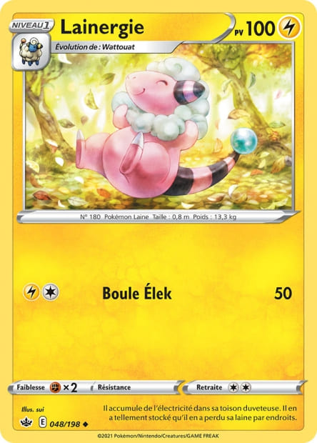 Carte Pokémon Lainergie 048/198 CRE Règne de Glace EB06 Neuf FR LorenZone