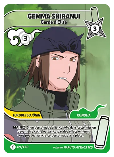 Carte Naruto Mythos GENMA SHIRANUI – Garde d'Élite 049/130 C 1er Chapitre Neuf FR LorenZone
