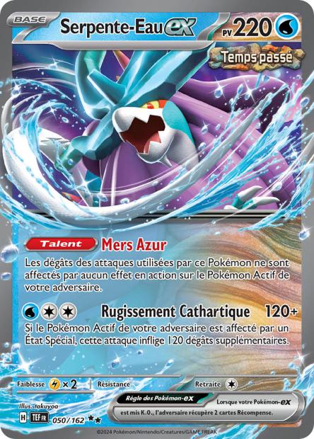 Carte Pokémon Serpente-Eau EX 050/162 TEF Forces Temporelles EV05 Neuf FR LorenZone