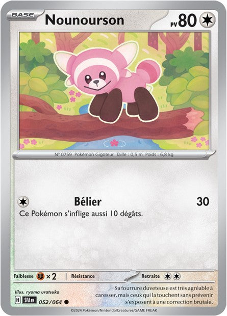 Carte Pokémon Nounourson 052/064 Fable Nébuleuse SFA EV6_5 Neuf FR LorenZone