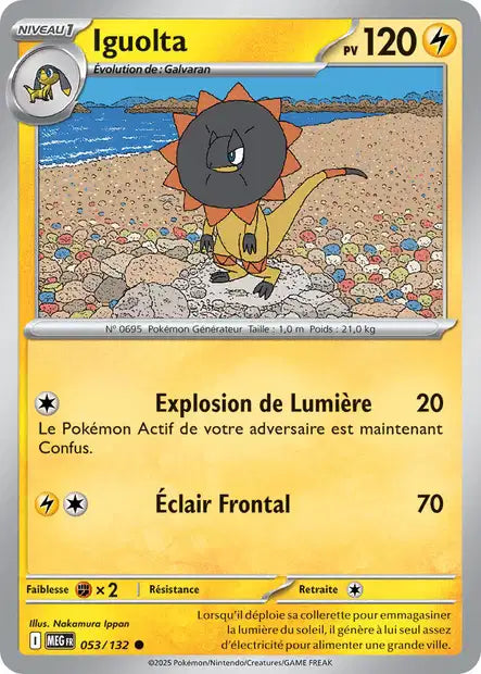 Carte Pokémon Iguolta 053/132 MEG Méga-Évolution ME01 Neuf FR LorenZone