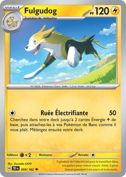 Carte Pokémon Fulgudog 059/162 TEF Forces Temporelles EV05 Neuf FR LorenZone