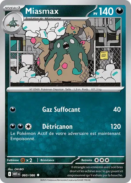 Carte Pokémon Miasmax 060/086 WHT Flamme Blanche EV10_5 Neuf FR LorenZone