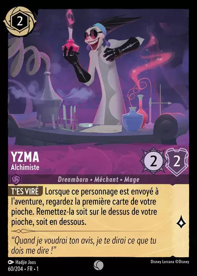 Carte Lorcana - Disney Yzma, Alchimiste 060/204 Chapitre 01 Premier Chapitre FC Neuf FR LorenZone