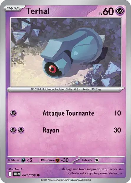Carte Pokémon Terhal 061/159 JTG Aventures Ensemble EV09 Neuf FR LorenZone