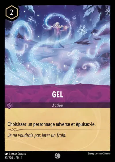 Carte Lorcana - Disney Gel 063/204 Chapitre 01 Premier Chapitre FC Neuf FR LorenZone