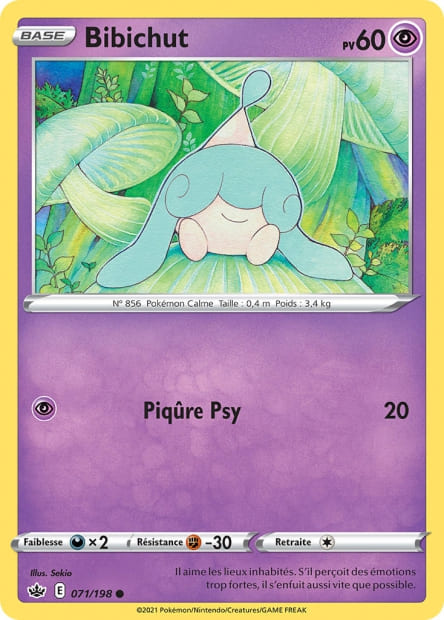 Carte Pokémon Bibichut 071/198 CRE Règne de Glace EB06 Neuf FR LorenZone