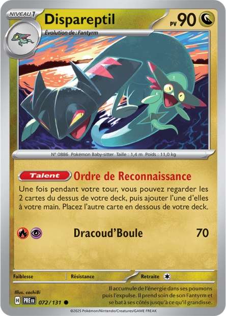 Carte Pokémon Dispareptil 072/131 Evolutions Prismatiques PRE EV8_5 Neuf FR LorenZone