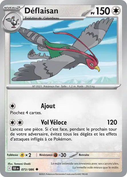 Carte Pokémon Déflaisan 073/086 BLK Foudre Noire EV10_5 Neuf FR LorenZone