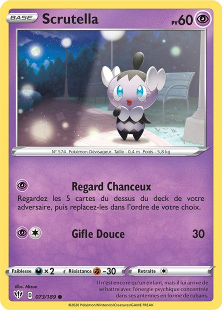 Carte Pokémon Scrutella 073/189 SWSH3 Ténèbres Embrasées EB03 Neuf FR LorenZone
