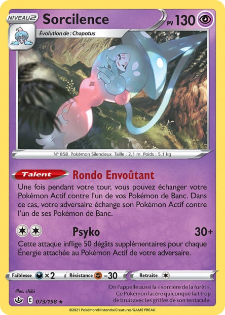 Carte Pokémon Sorcilence 073/198 CRE Règne de Glace EB06 Neuf FR LorenZone