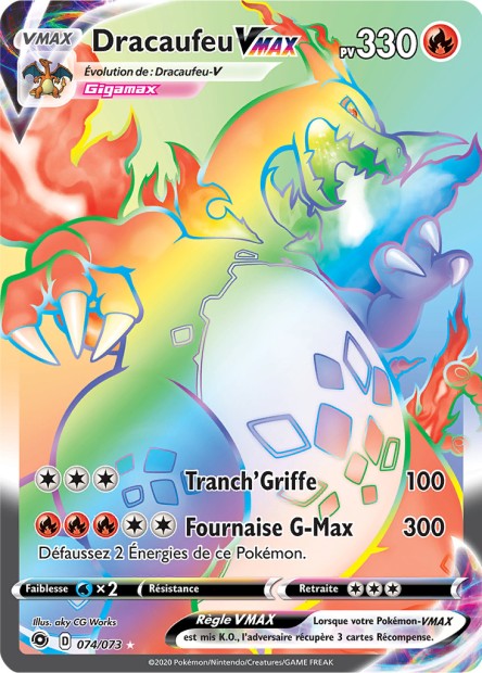 Carte Pokémon Dracaufeu VMAX 074/073 SWSH35 Voltage Eclatant EB3_5 Neuf FR LorenZone