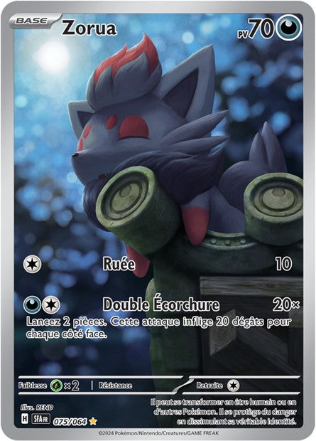 Carte Pokémon Zorua 075/064 Fable Nébuleuse SFA EV6_5 Neuf FR LorenZone