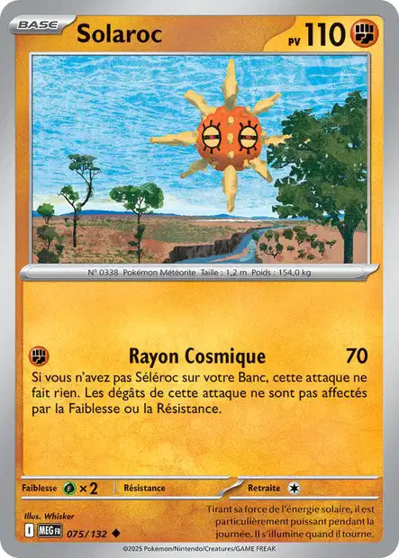 Carte Pokémon Solaroc 075/132 MEG Méga-Évolution ME01 Neuf FR LorenZone