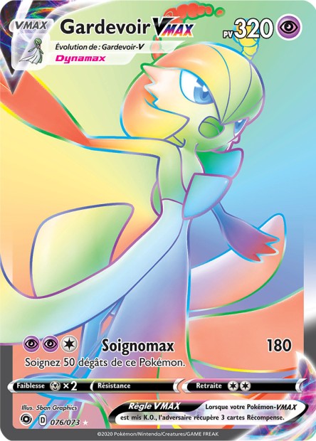 Carte Pokémon Gardevoir VMAX  076/073 SWSH35 Voltage Eclatant EB3_5 Neuf FR LorenZone