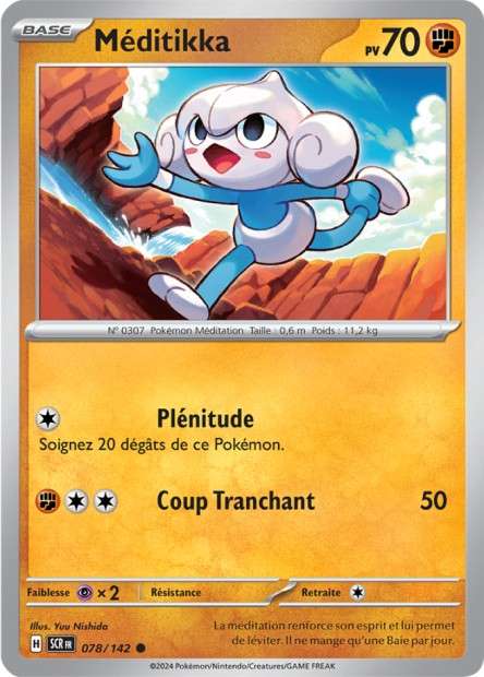 Carte Pokémon Méditikka 078/142 SCR Couronne Stellaire EV07 Neuf FR LorenZone