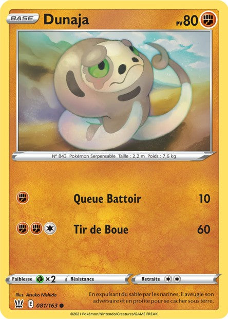 Carte Pokémon Dunaja 081/163 SWSH5 Styles de Combat EB05 Neuf FR LorenZone