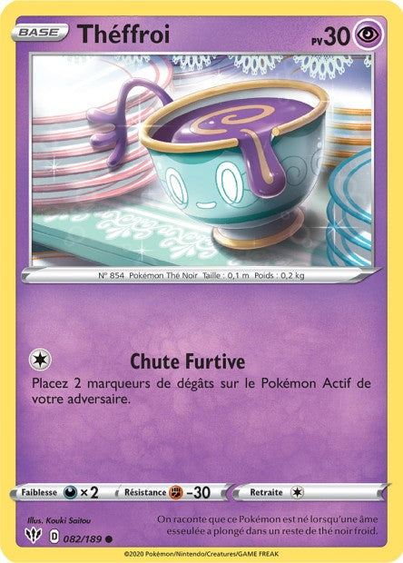 Carte Pokémon Théffroi 082/189 SWSH3 Ténèbres Embrasées EB03 Neuf FR LorenZone