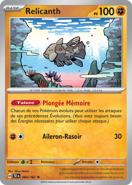 Carte Pokémon Relicanth 084/162 TEF Forces Temporelles EV05 Neuf FR LorenZone