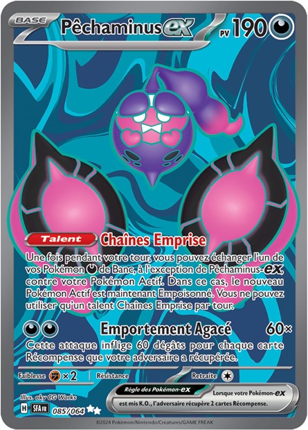 Carte Pokémon Pêchaminus EX 085/064 Fable Nébuleuse SFA EV6_5 Neuf FR LorenZone