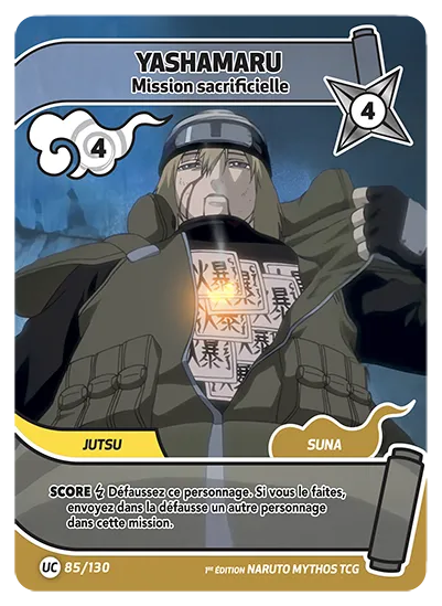 Carte Naruto Mythos YASHAMARU – Mission sacrificielle 085/130 UC 1er Chapitre Neuf FR LorenZone