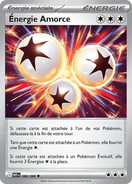 Carte Pokémon Énergie Amorce 086/086 WHT Flamme Blanche EV10_5 Neuf FR LorenZone