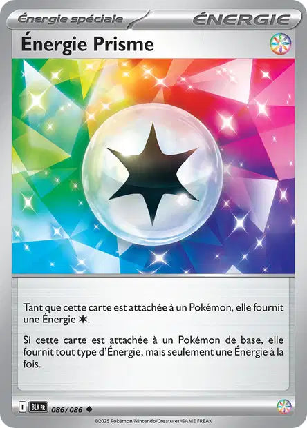 Carte Pokémon Énergie Prisme 086/086 BLK Foudre Noire EV10_5 Neuf FR LorenZone