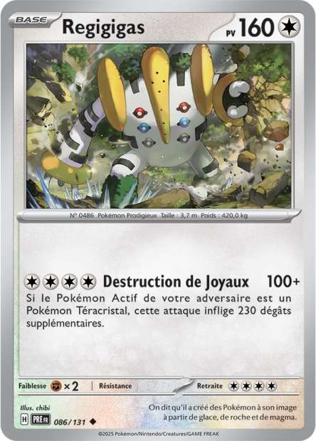 Carte Pokémon Regigigas 086/131 Evolutions Prismatiques PRE EV8_5 Neuf FR LorenZone