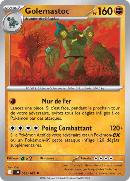 Carte Pokémon Golemastoc 088/162 TEF Forces Temporelles EV05 Neuf FR LorenZone
