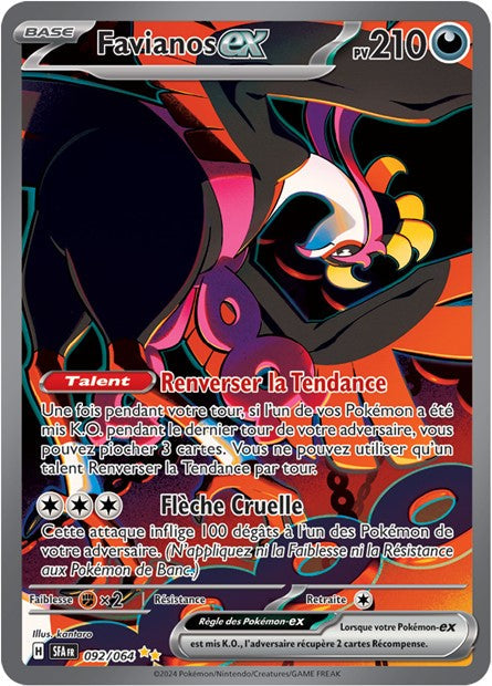 Carte Pokémon Favianos EX 092/064 Fable Nébuleuse SFA EV6_5 Neuf FR LorenZone