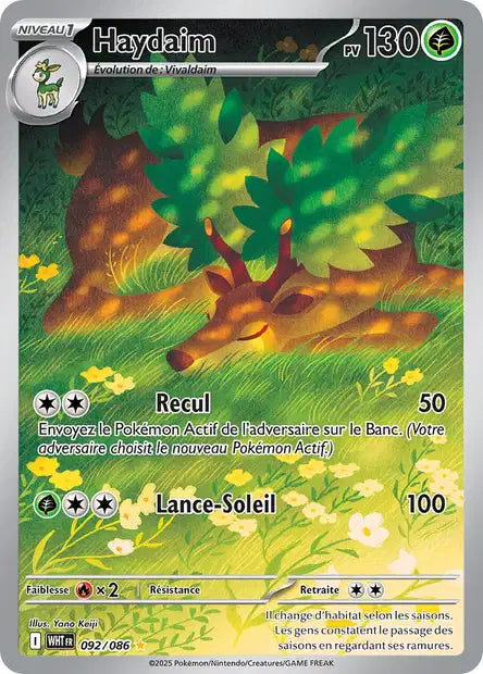 Carte Pokémon Haydaim 092/086 WHT Flamme Blanche EV10_5 Neuf FR LorenZone