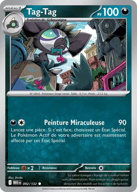 Carte Pokémon Tag-Tag 092/132 MEG Méga-Évolution ME01 Neuf FR LorenZone