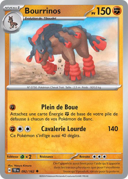 Carte Pokémon Bourrinos 092/162 TEF Forces Temporelles EV05 Neuf FR LorenZone