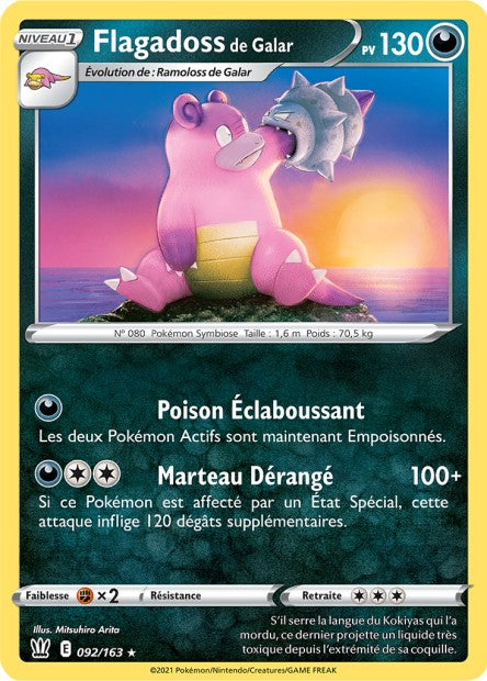 Carte Pokémon Flagadoss de Galar 092/163 SWSH5 Styles de Combat EB05 Neuf FR LorenZone