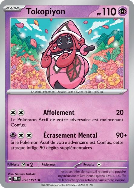Carte Pokémon Tokopiyon 092/191 SSP Étincelles Déferlantes EV08 Neuf FR LorenZone