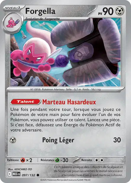 Carte Pokémon Forgella 097/132 MEG Méga-Évolution ME01 Neuf FR LorenZone