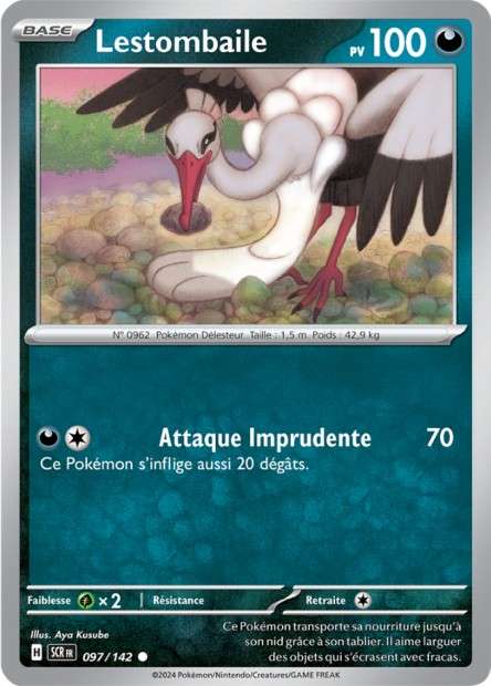 Carte Pokémon Lestombaile 097/142 SCR Couronne Stellaire EV07 Neuf FR LorenZone