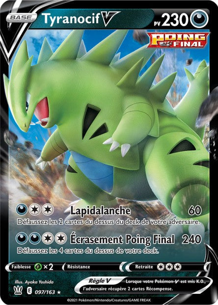 Carte Pokémon Tyranocif V 097/163 SWSH5 Styles de Combat EB05 Neuf FR LorenZone