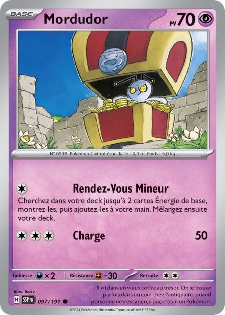 Carte Pokémon Mordudor 097/191 SSP Étincelles Déferlantes EV08 Neuf FR LorenZone