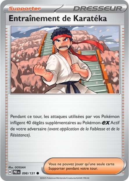 Carte Pokémon Entraînement de Karatéka 098/131 Evolutions Prismatiques PRE EV8_5 Neuf FR LorenZone
