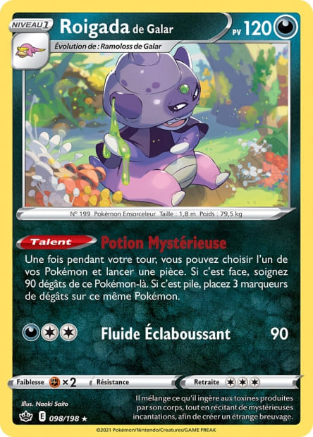 Carte Pokémon Roigada de Galar 098/198 CRE Règne de Glace EB06 Neuf FR LorenZone