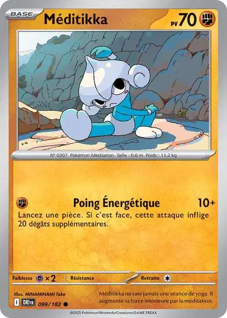 Carte Pokémon Méditikka 099/182 DRI Rivalités Destinées EV10 Neuf FR LorenZone