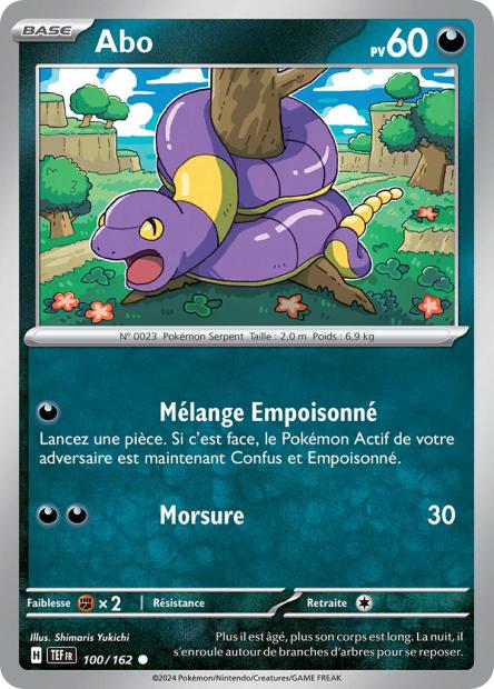 Carte Pokémon Abo 100/162 TEF Forces Temporelles EV05 Neuf FR LorenZone
