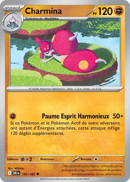 Carte Pokémon Charmina 100/182 DRI Rivalités Destinées EV10 Neuf FR LorenZone