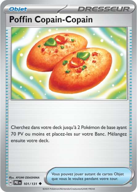 Carte Pokémon Poffin Copain-Copain 101/131 Evolutions Prismatiques PRE EV8_5 Neuf FR LorenZone