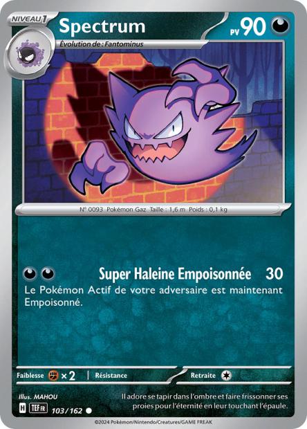 Carte Pokémon Spectrum 103/162 TEF Forces Temporelles EV05 Neuf FR LorenZone